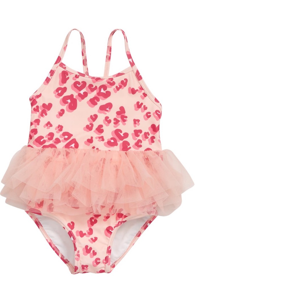 Tucker & Tate tutu pink leopard swimsuit